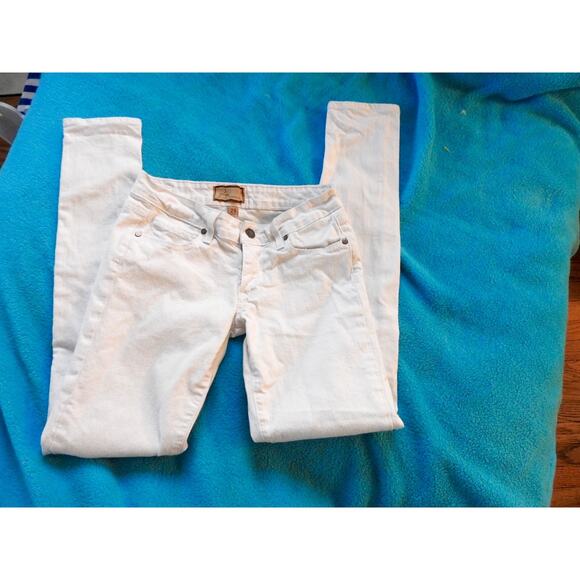 NWOT $189 PAIGE SKYLINE WHITE DENIM ANKLE JEANS 24 - Picture 4 of 14
